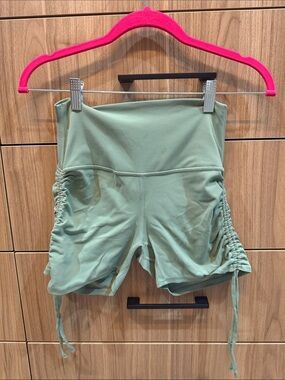 lululemon athletica Ruched High-Waist Align Shorts - Sage Green - 6